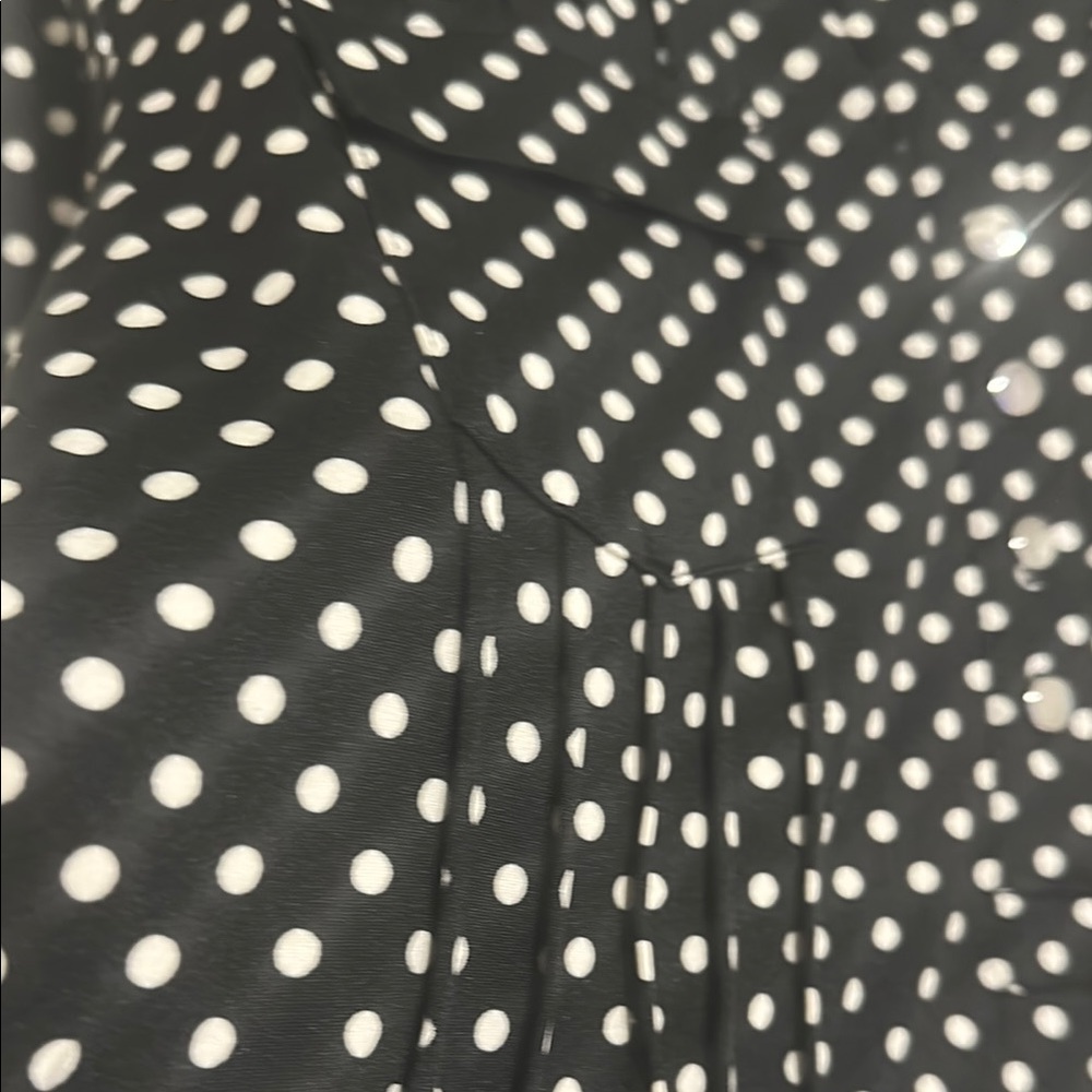Cocomo Black and White Buttoned Mandarin Collar Blouse - Picture 3 of 8